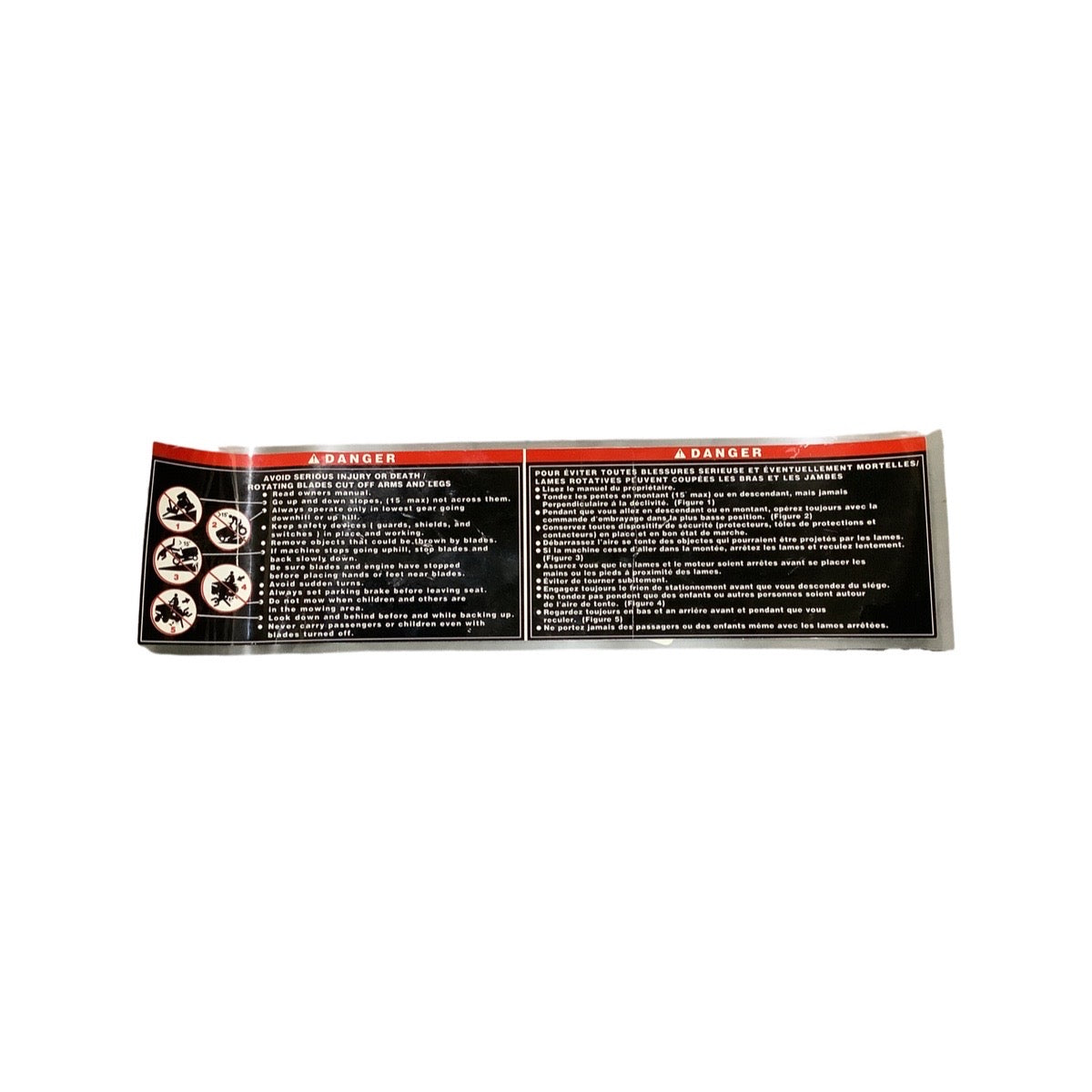 Husqvarna Danger Fender Decal English/French - 532157140