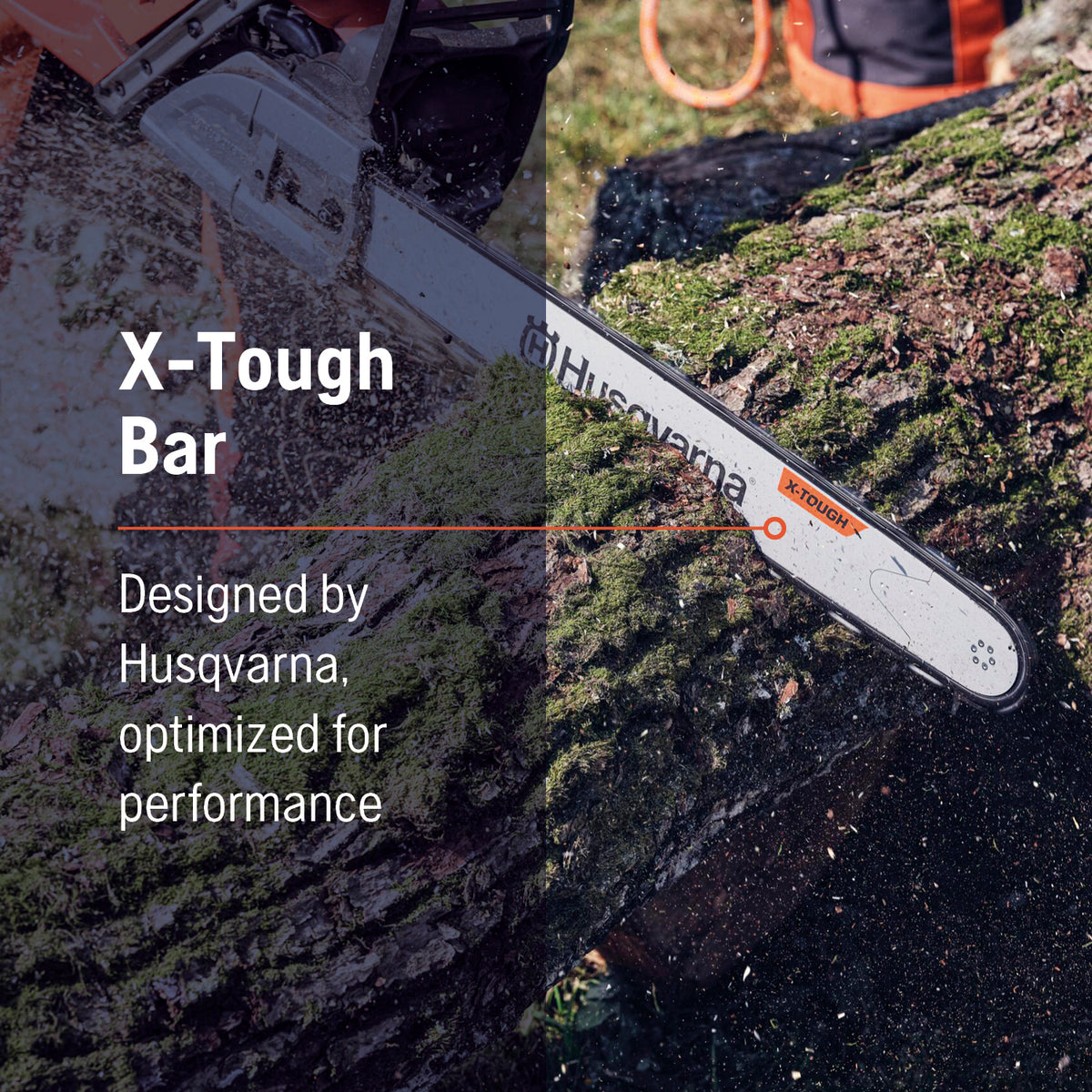 Husqvarna X-Tough 18 Inch Laminated Chainsaw Bar with small mount, .325" Pitch .058" Gauge, 72 Drive Links