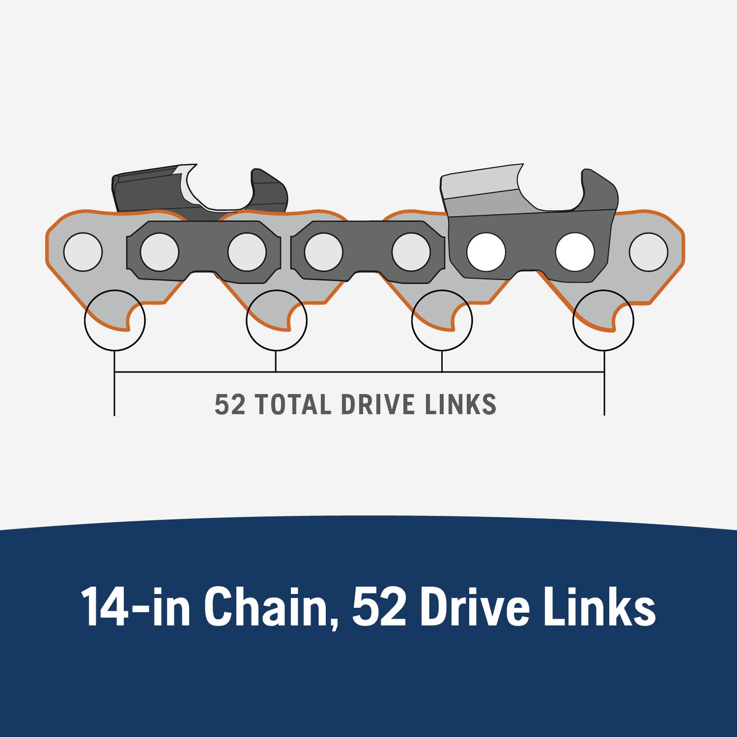 Husqvarna X-Cut S93G 14-Inch Chainsaw Chain 3/8-Inch LP .050 52DL - 597469552