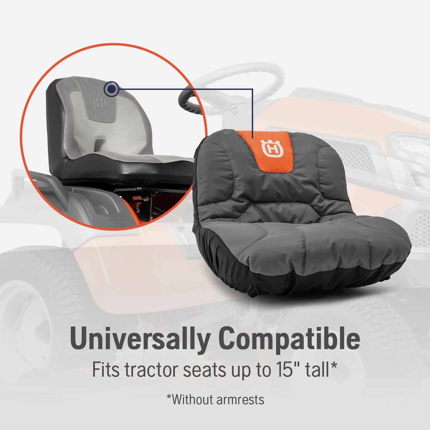 Husqvarna Lawn Tractor Large Deluxe Padded Seat Cover - 588208701