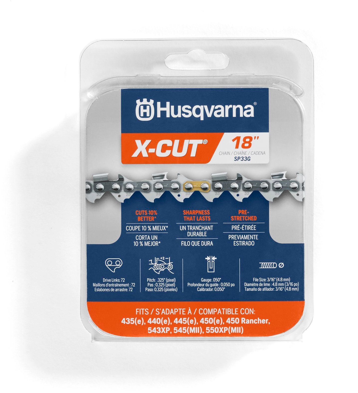 Husqvarna Chainsaw X-Cut SP33G 18-Inch Saw Chain - 581643603