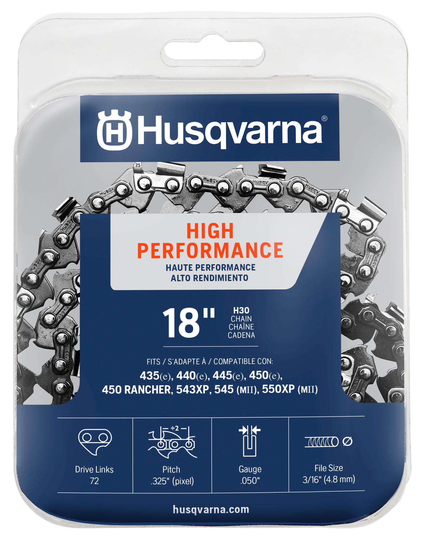 Husqvarna Husq H30-72 Clamshell Chain - 531300439