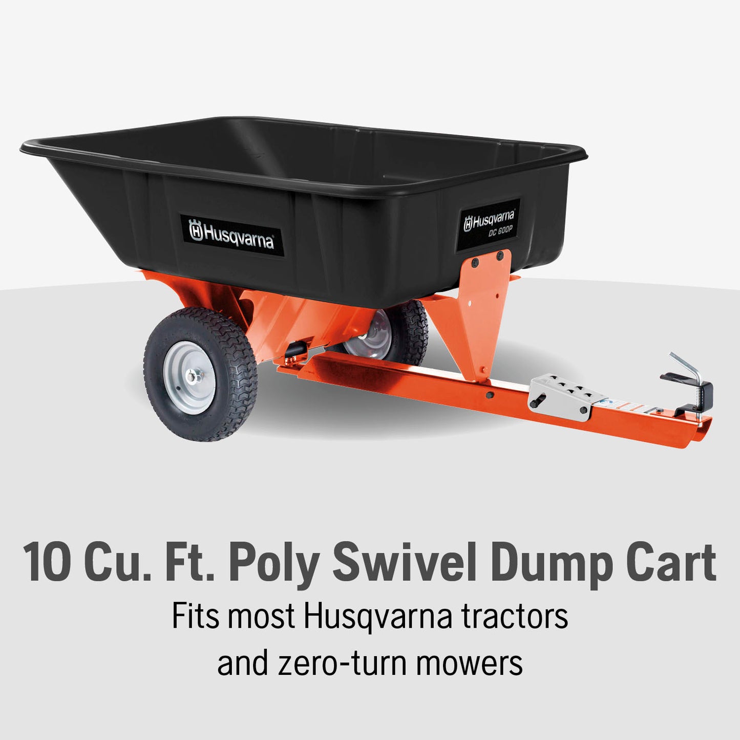 Husqvarna 10 Cubic Foot Poly Swivel Dump Cart - 588208802