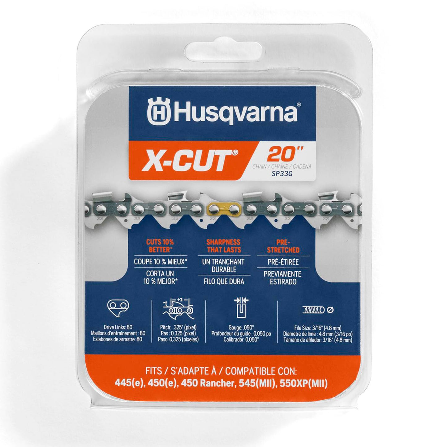 Husqvarna Chainsaw X-Cut SP33G 20-Inch Saw Chain - 581643680