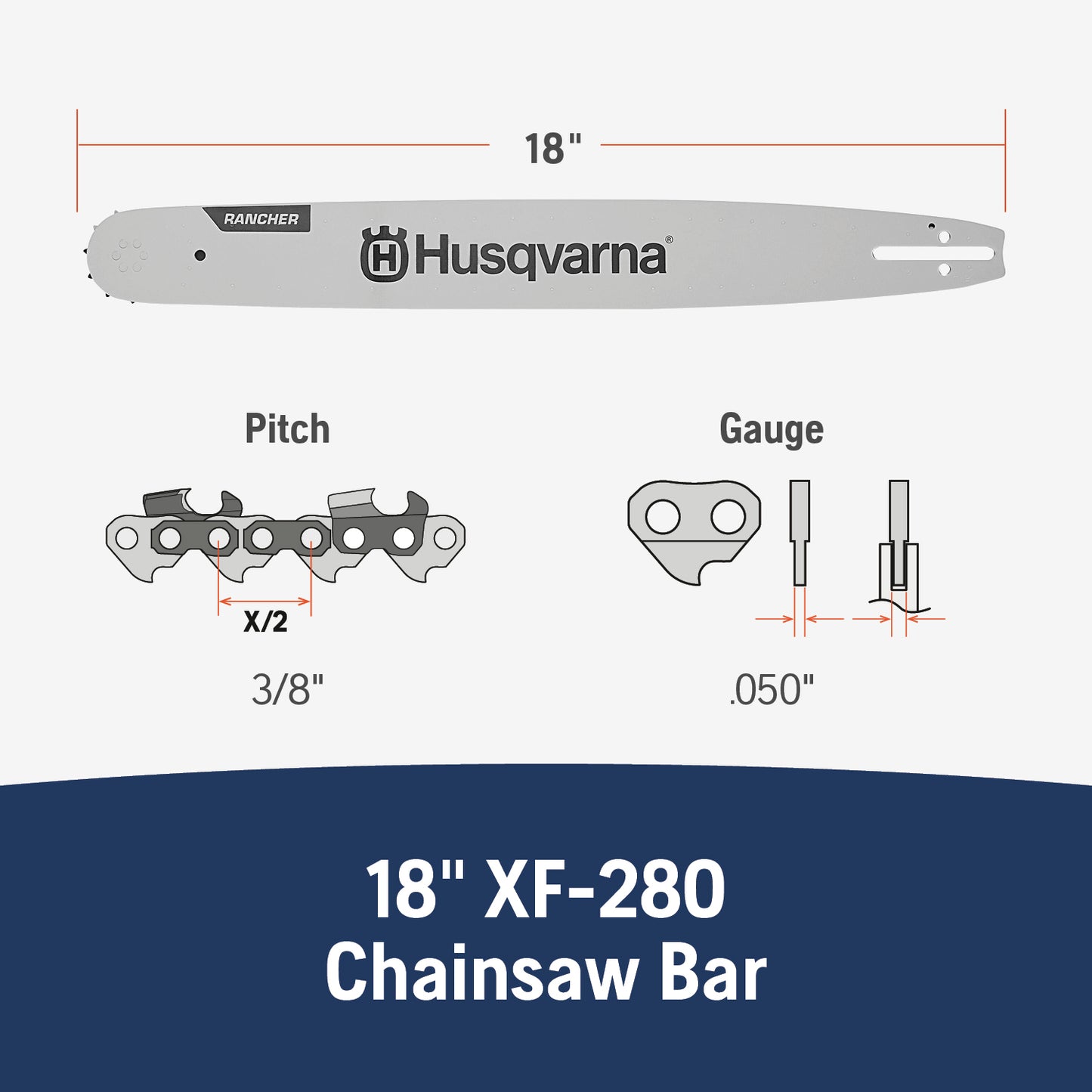Husqvarna Chainsaw Rancher Guide Bar - 599999868
