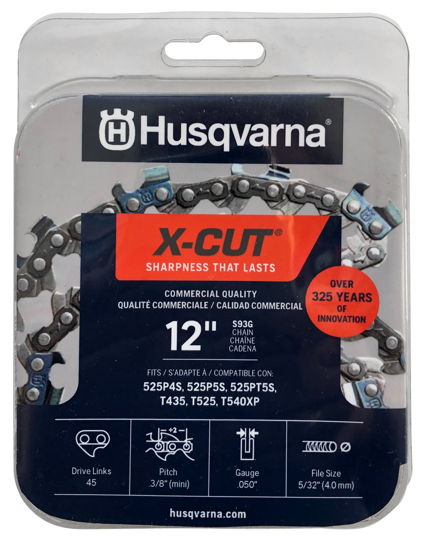 Husqvarna X-Cut S93G 12-Inch Chainsaw Chain - 597469545