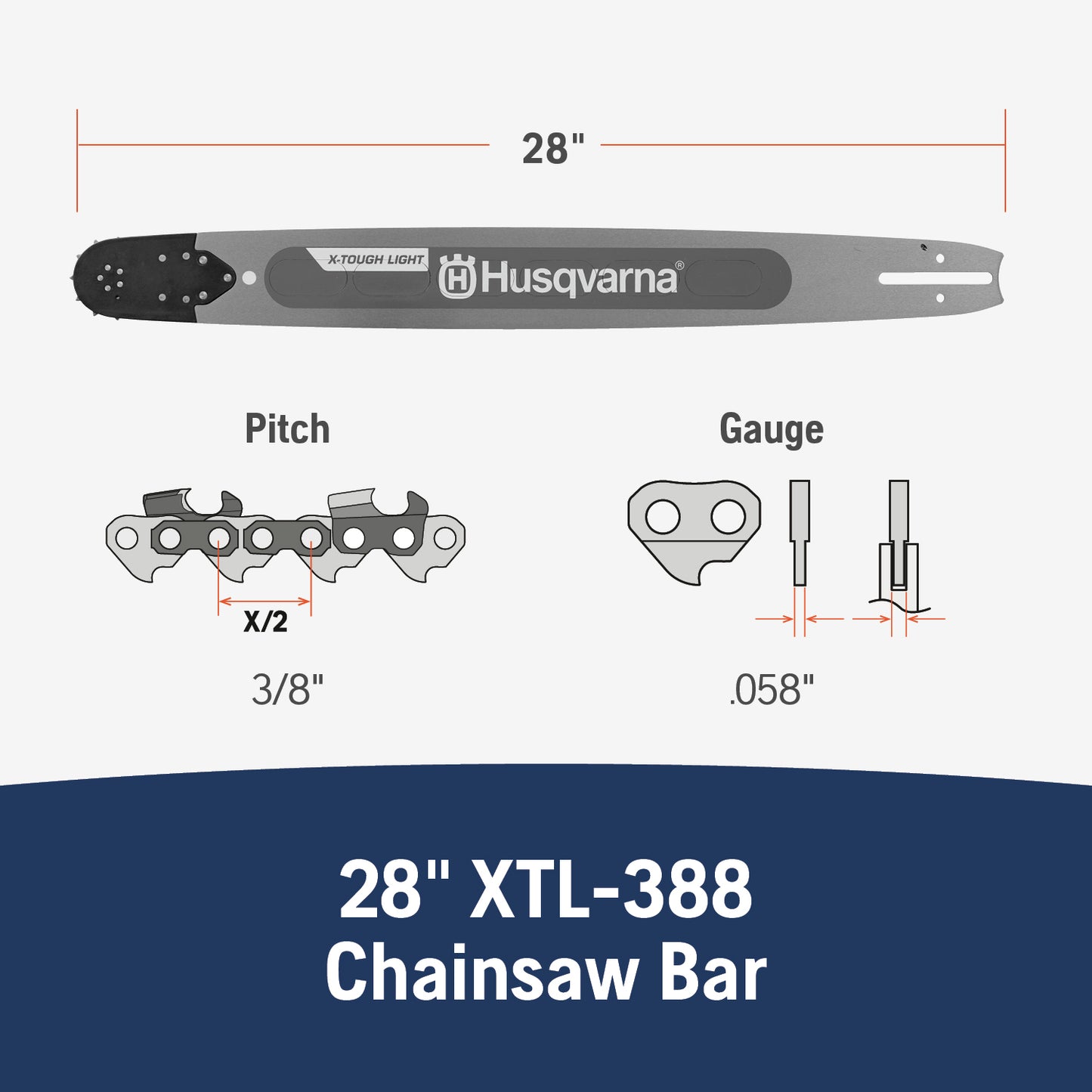 Husqvarna Chainsaw 28-Inch XT Light Bar - 536592893