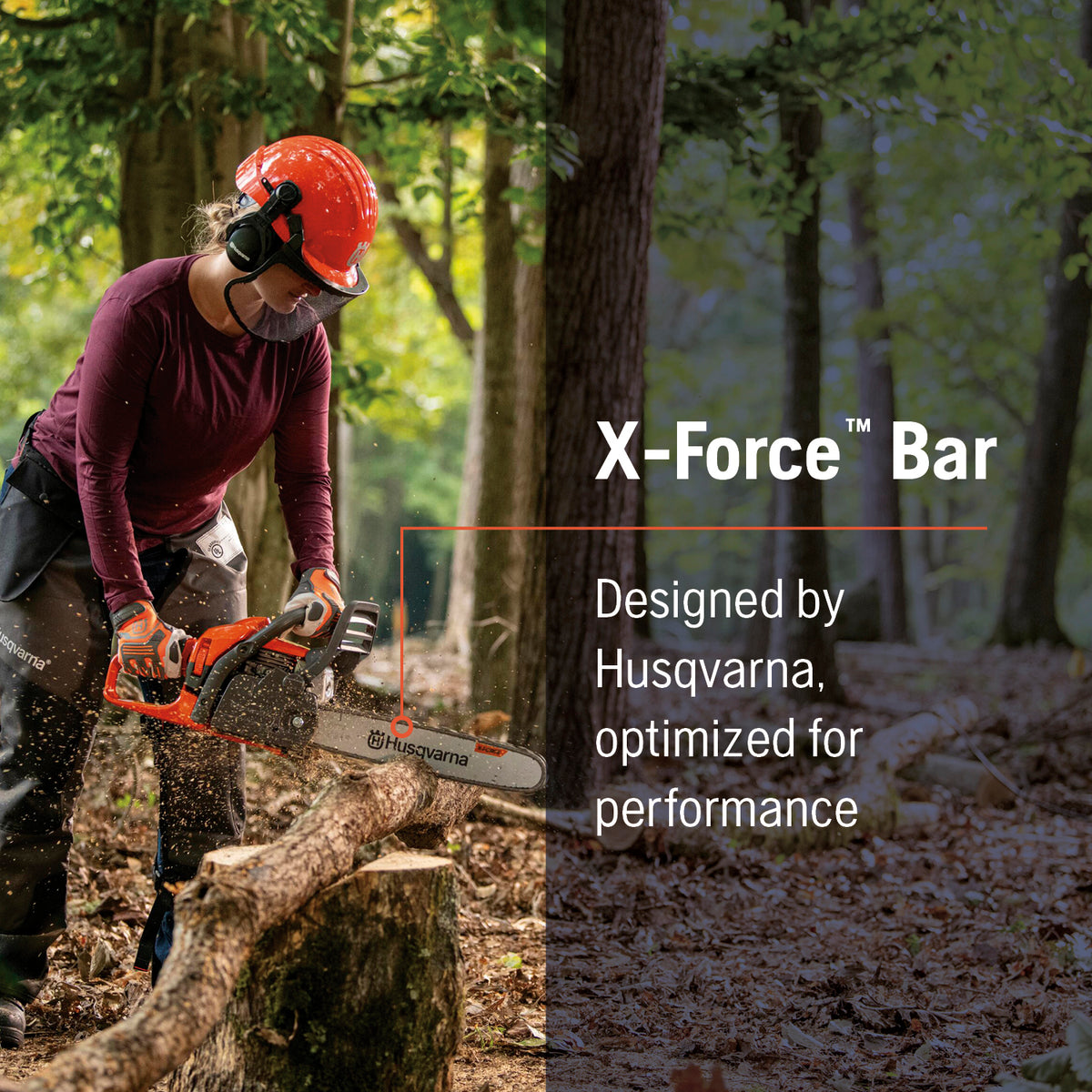 Husqvarna 16-Inch X-Force Laminated Chainsaw Guide Bar .325 Pitch .050 Gauge - 596199766