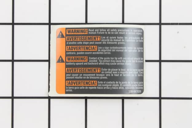 Husqvarna Decal-Warning - 530047839