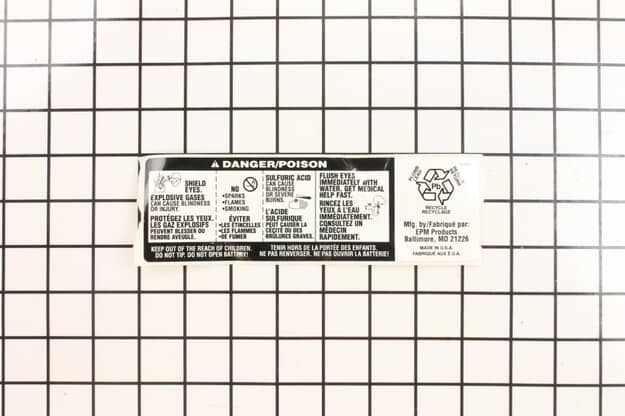 Husqvarna Battery Symbol Identification Decal - 532145005