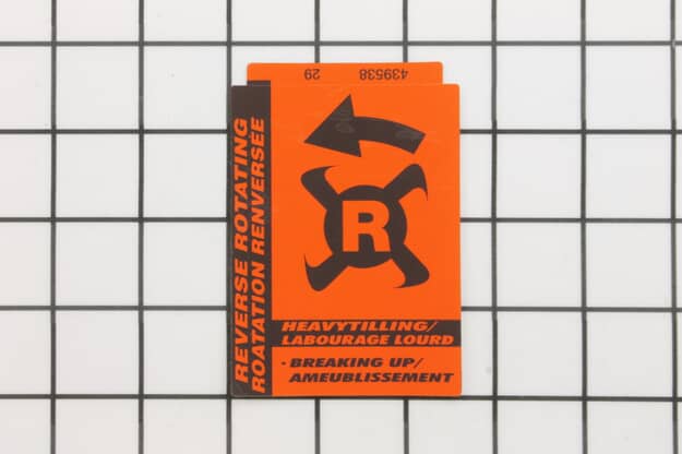 Husqvarna Garden Tiller Reverse Decal - 532439538