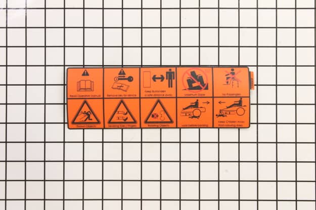 Husqvarna Mower Deck Safety Warning Decal - 539109908