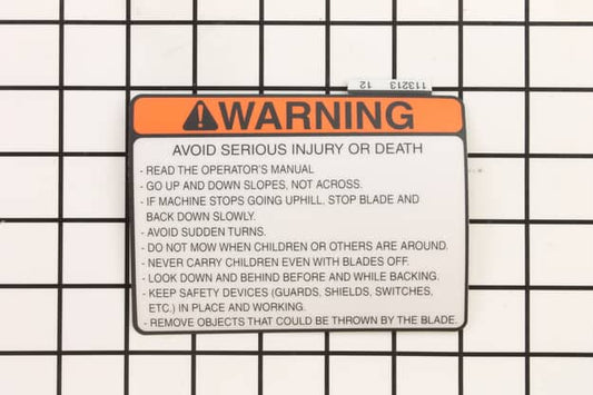 Husqvarna Safety Instruction Warning Decal - 539113213