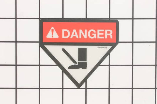 Husqvarna Decal, Danger Foot - 540200076