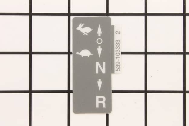 Husqvarna Zero-Turn Mower Steering Console Motion Control Decal - 589283001