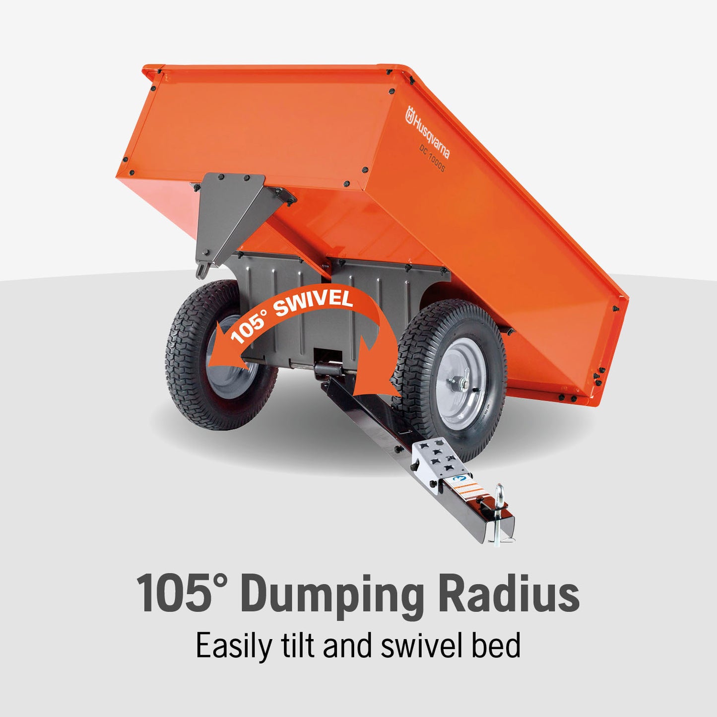 Husqvarna 12 Cubic Foot Steel Swivel Dump Cart - 588208804