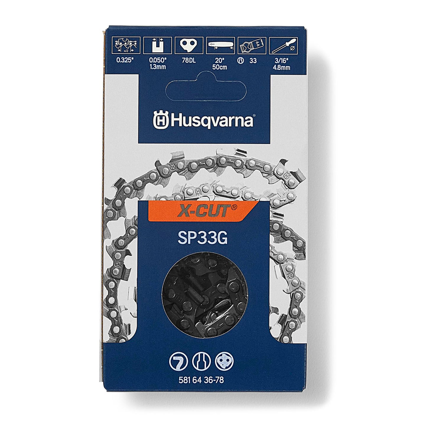 Husqvarna X-Cut SP33G 20-Inch Chainsaw Chain - 581643678