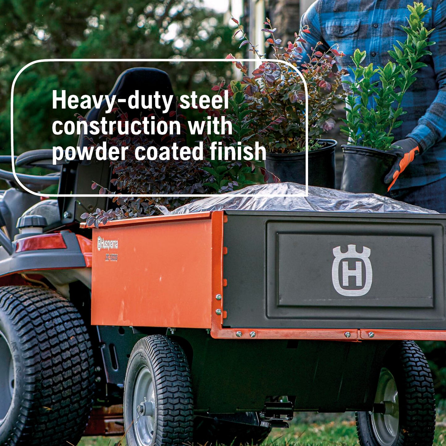 Husqvarna 12 Cubic Foot Steel Swivel Dump Cart - 588208804