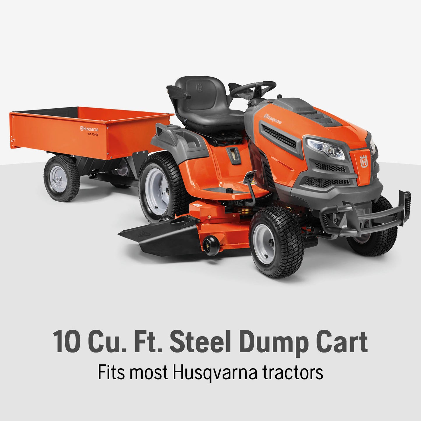 Husqvarna 12 Cubic Foot Steel Swivel Dump Cart - 588208804