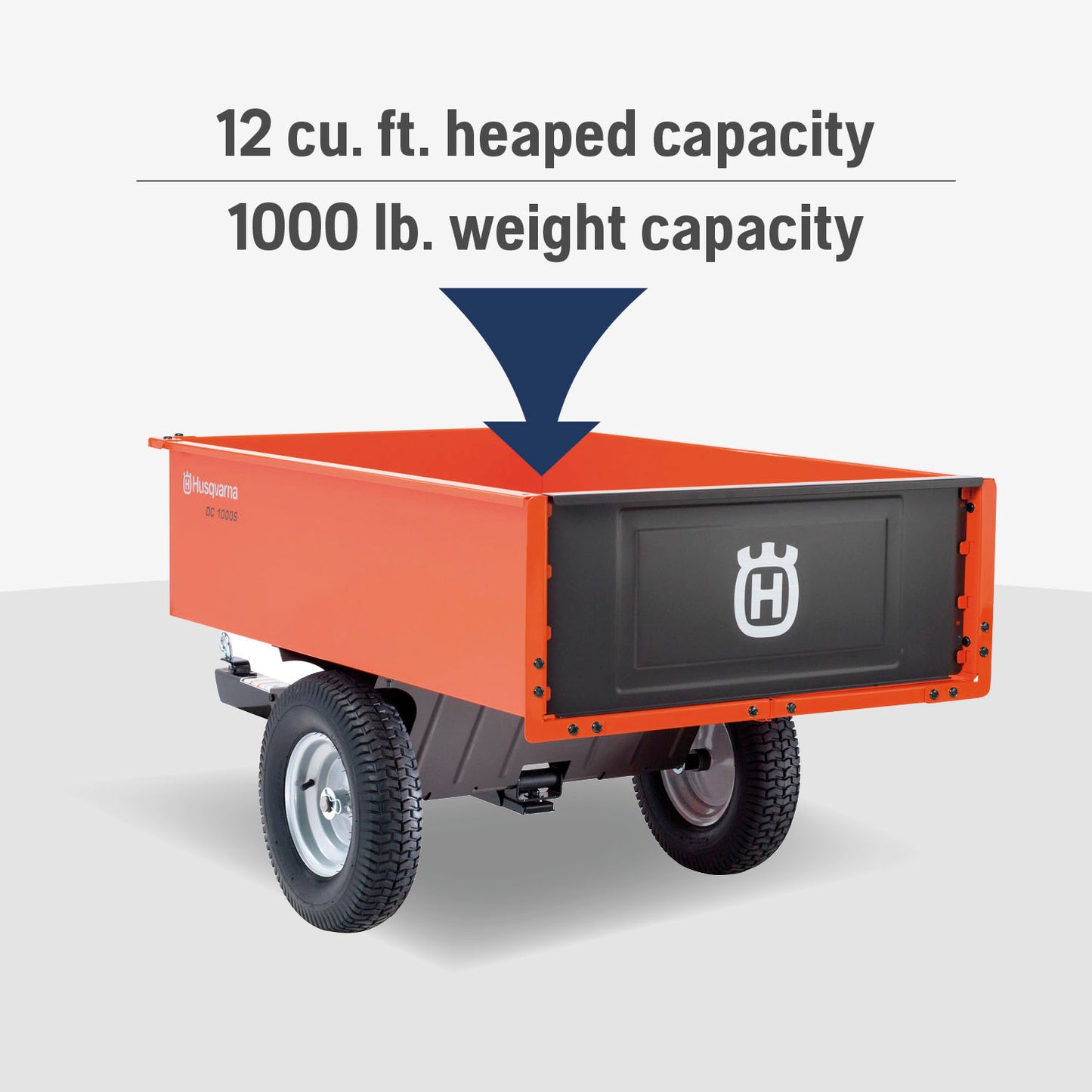 Husqvarna 12 Cubic Foot Steel Swivel Dump Cart - 588208804