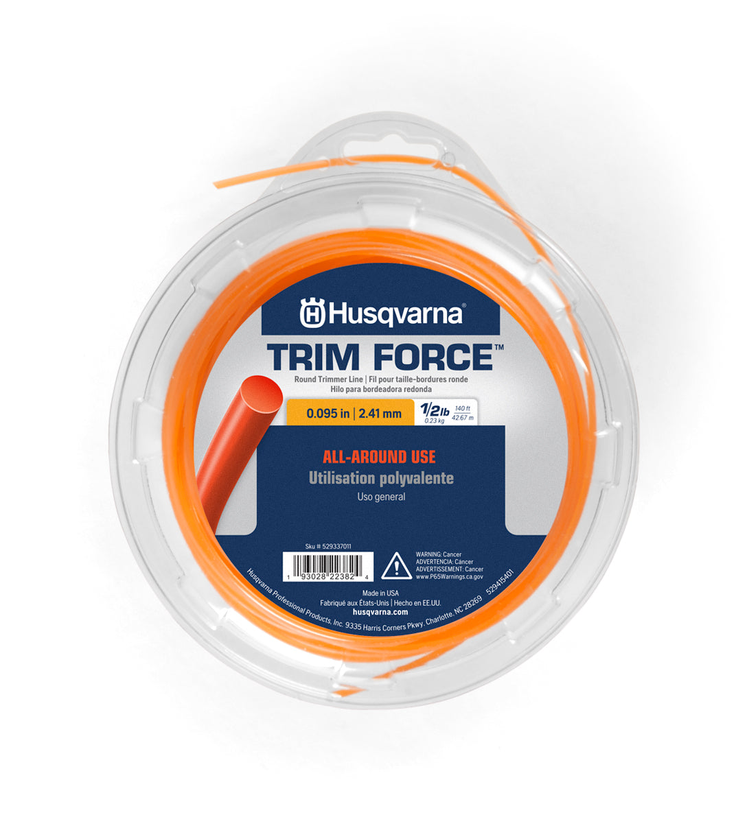 Husqvarna Trimforce .095-Inch Round Trimmer Line - 529337011