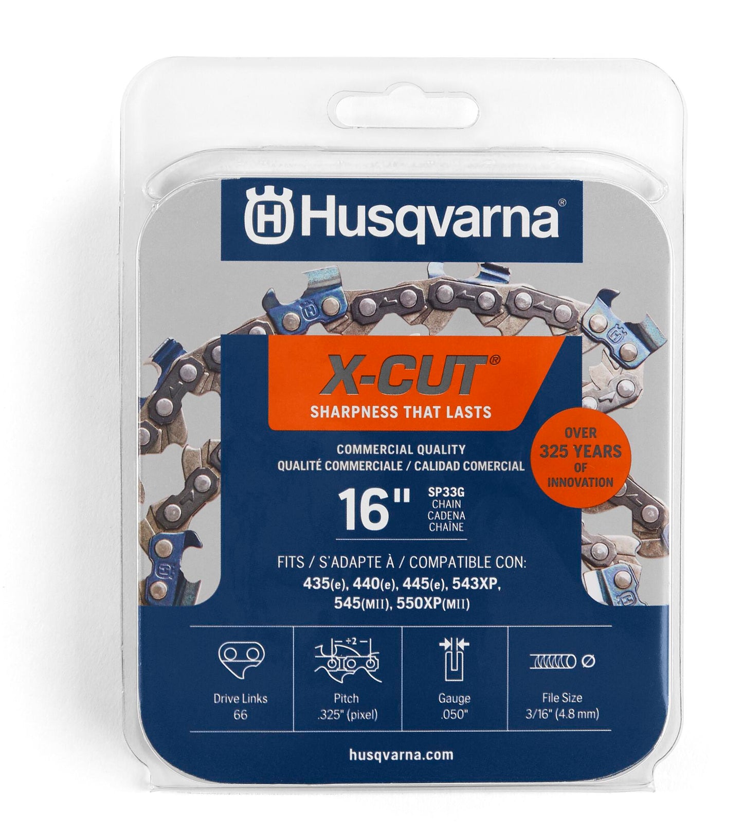 Husqvarna Chainsaw X-Cut SP33G 16-Inch Saw Chain - 581643602