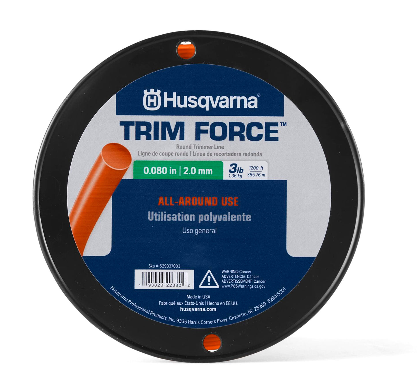 Husqvarna TrimForce .080-Inch String Trimmer Line - 529337003