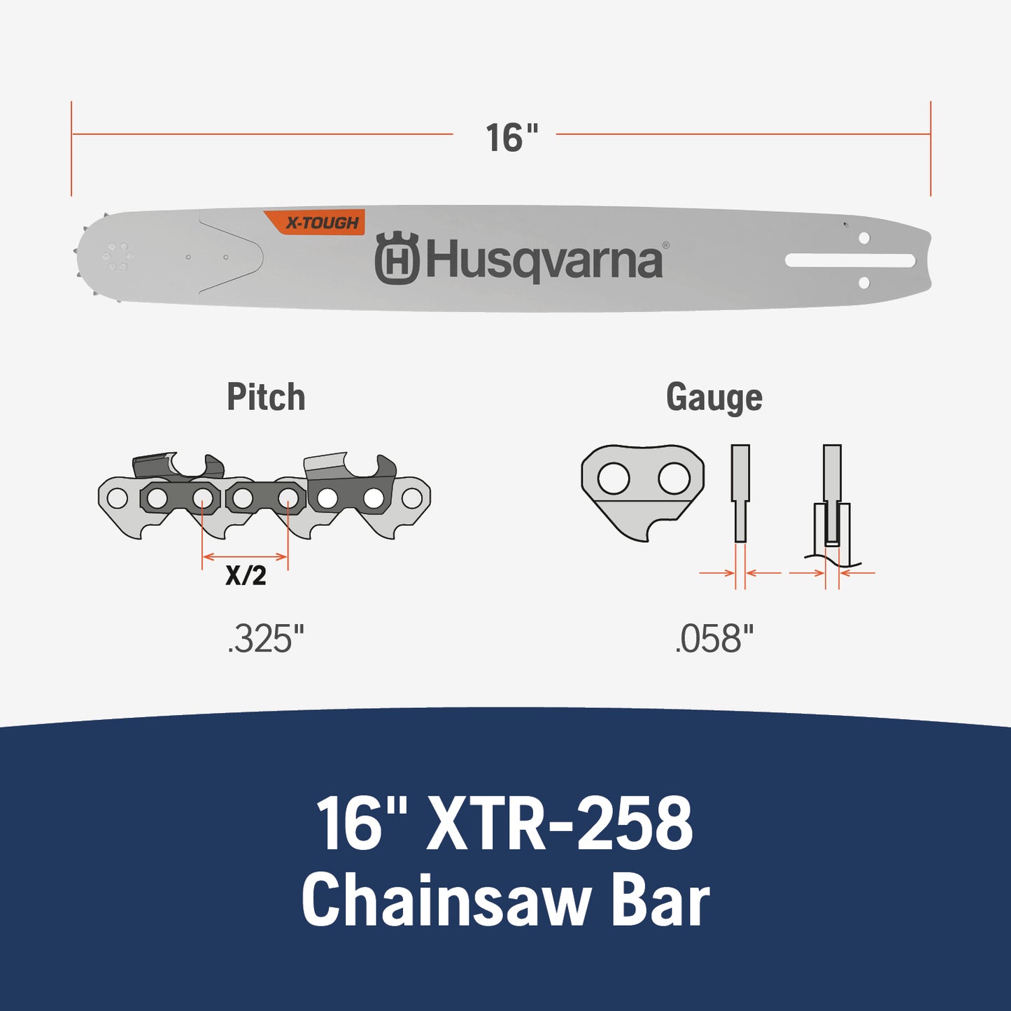Husqvarna 16-Inchxtbar,Ht-258-66,.325,.0 - 596689866