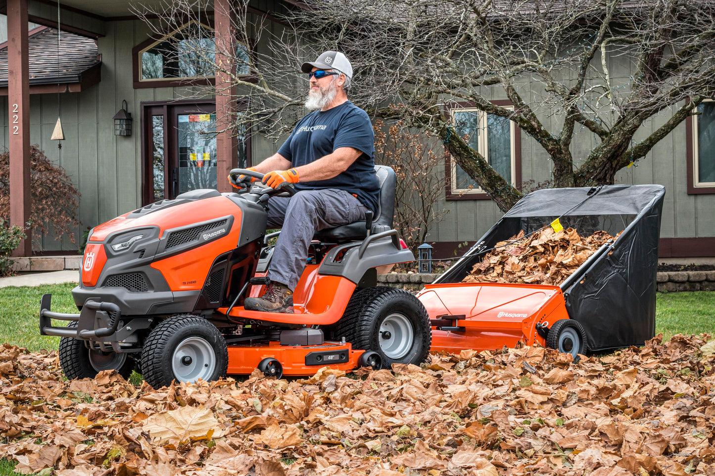 Husqvarna 42-Inch Lawn Tractor Sweeper - 529756001