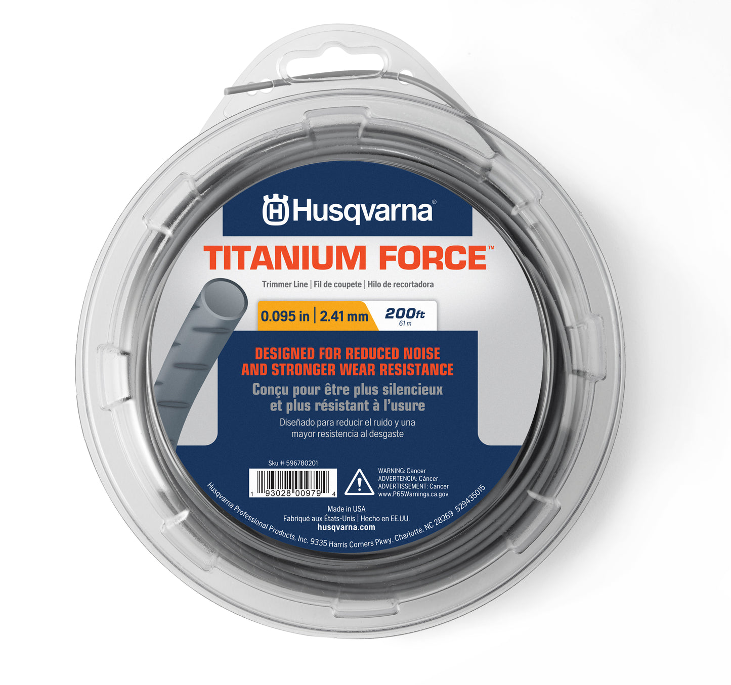 Husqvarna .095-Inch Titanium Force Trimmer Line - 596780201