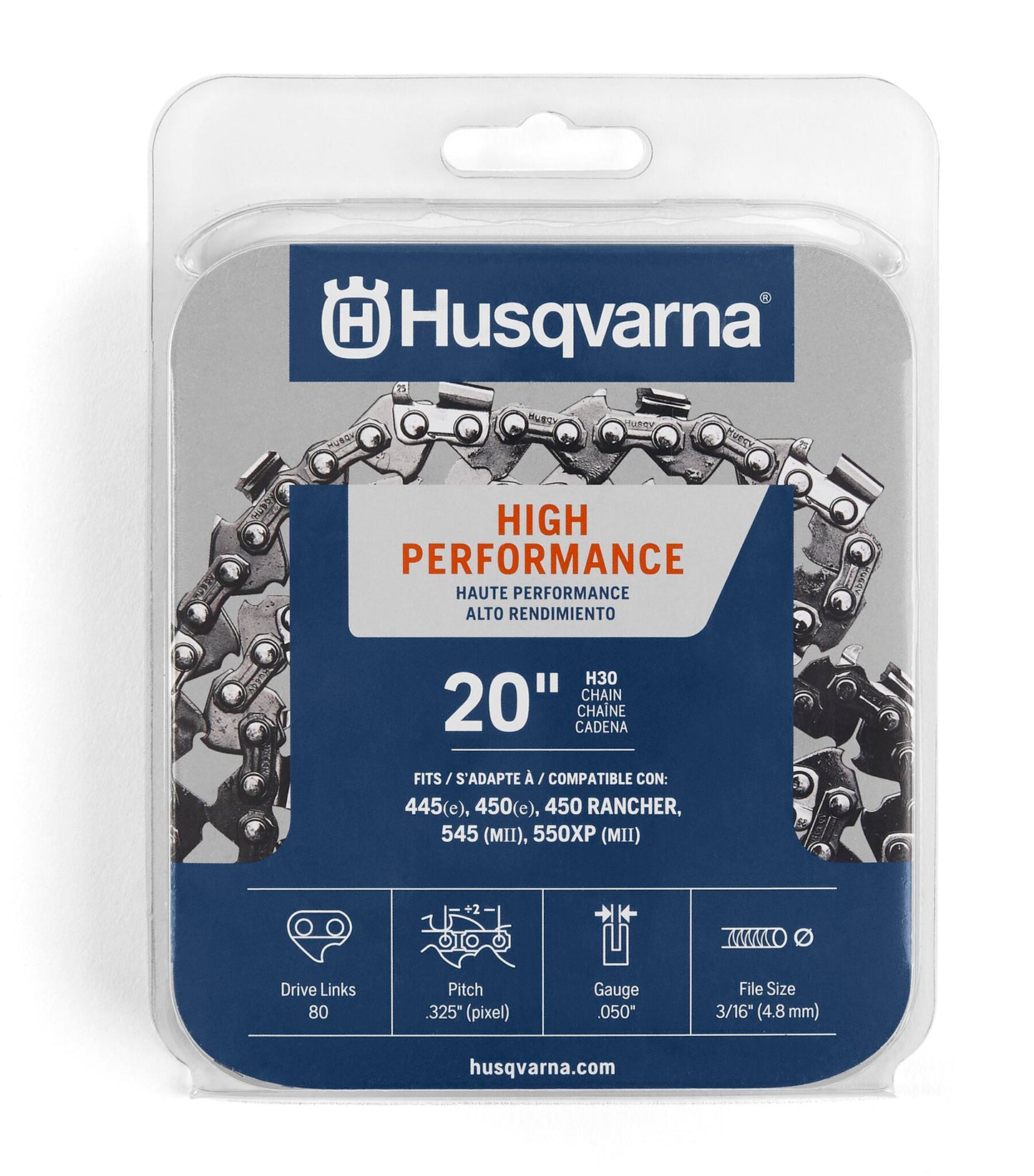Husqvarna H30-80 Low-Vibration Chainsaw Chain - 531309680